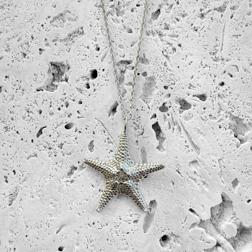 Coastal Bold Silver Starfish